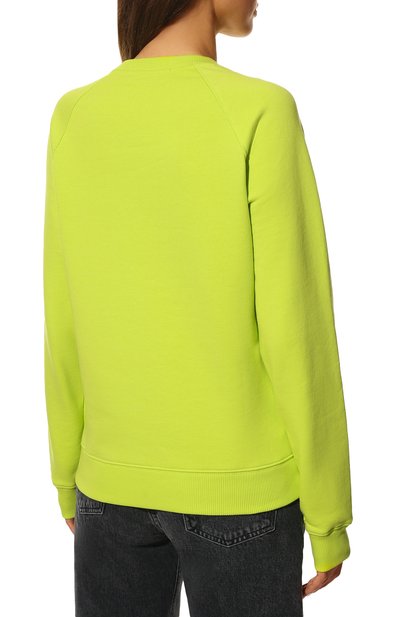 Хлопковый свитшот MSGM салатового цвета по цене 16950 руб., арт. 3241MDM513 227299, фото 4 Хлопковый свитшот MSGM, арт. 3241MDM513 227299, фото 4