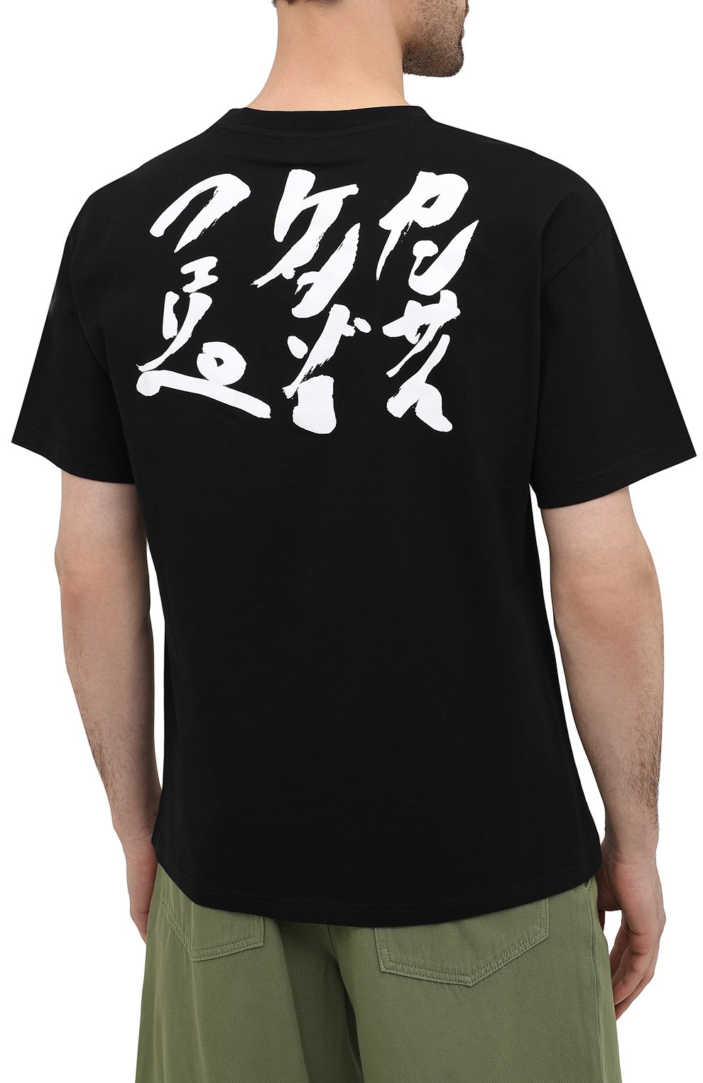 Мужская черная хлопковая футболка kenzo x kansai yamamoto KENZO