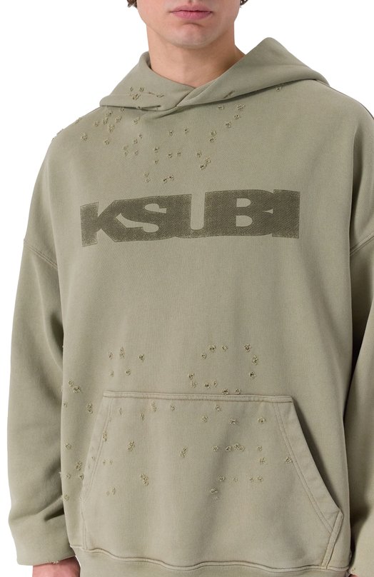 Хлопковое худи Ksubi MPF25FL007 Зелёный  MPF25FL007 Фото 5