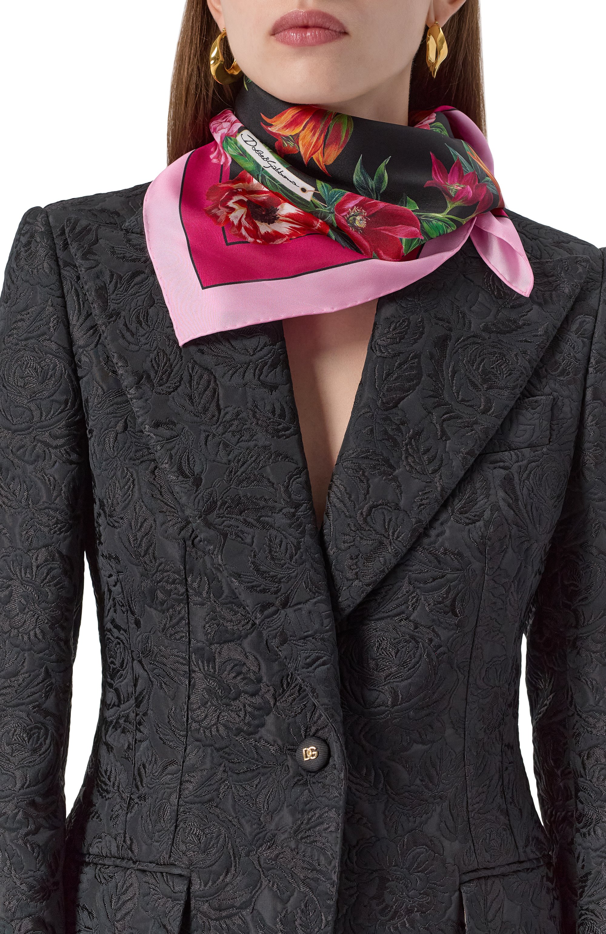 Шелковый платок DOLCE & GABBANA, арт. FN093R/GDC7A, фото 3