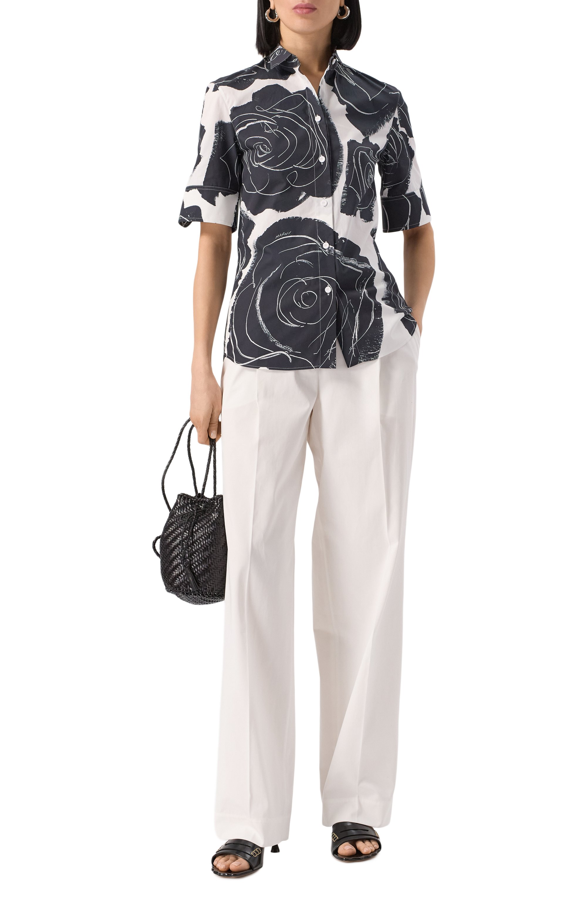 Хлопковая рубашка MARNI, арт. CAMA0626A0/UTC515, фото 2