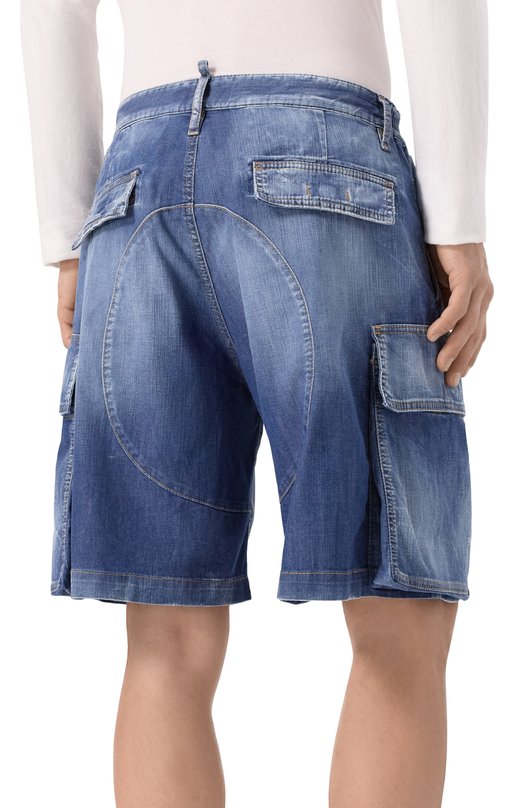 Джинсовые шорты Dsquared2 S78MU0062/S30341 Синий  S78MU0062/S30341 Фото 4