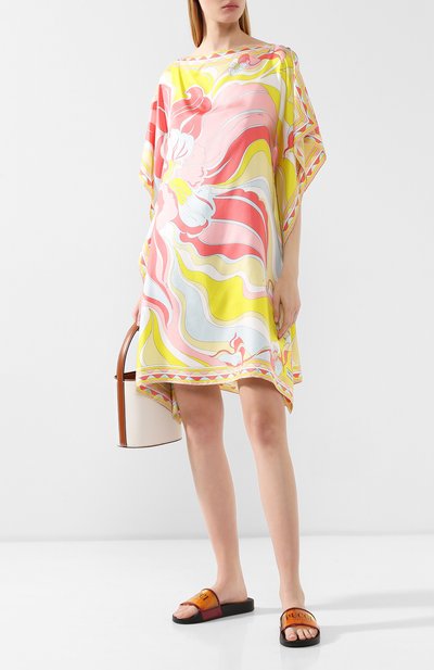 Шелковая туника EMILIO PUCCI разноцветного цвета по цене 92700 руб., арт. 9RWL97/9R823, фото 2 Шелковая туника EMILIO PUCCI, арт. 9RWL97/9R823, фото 2