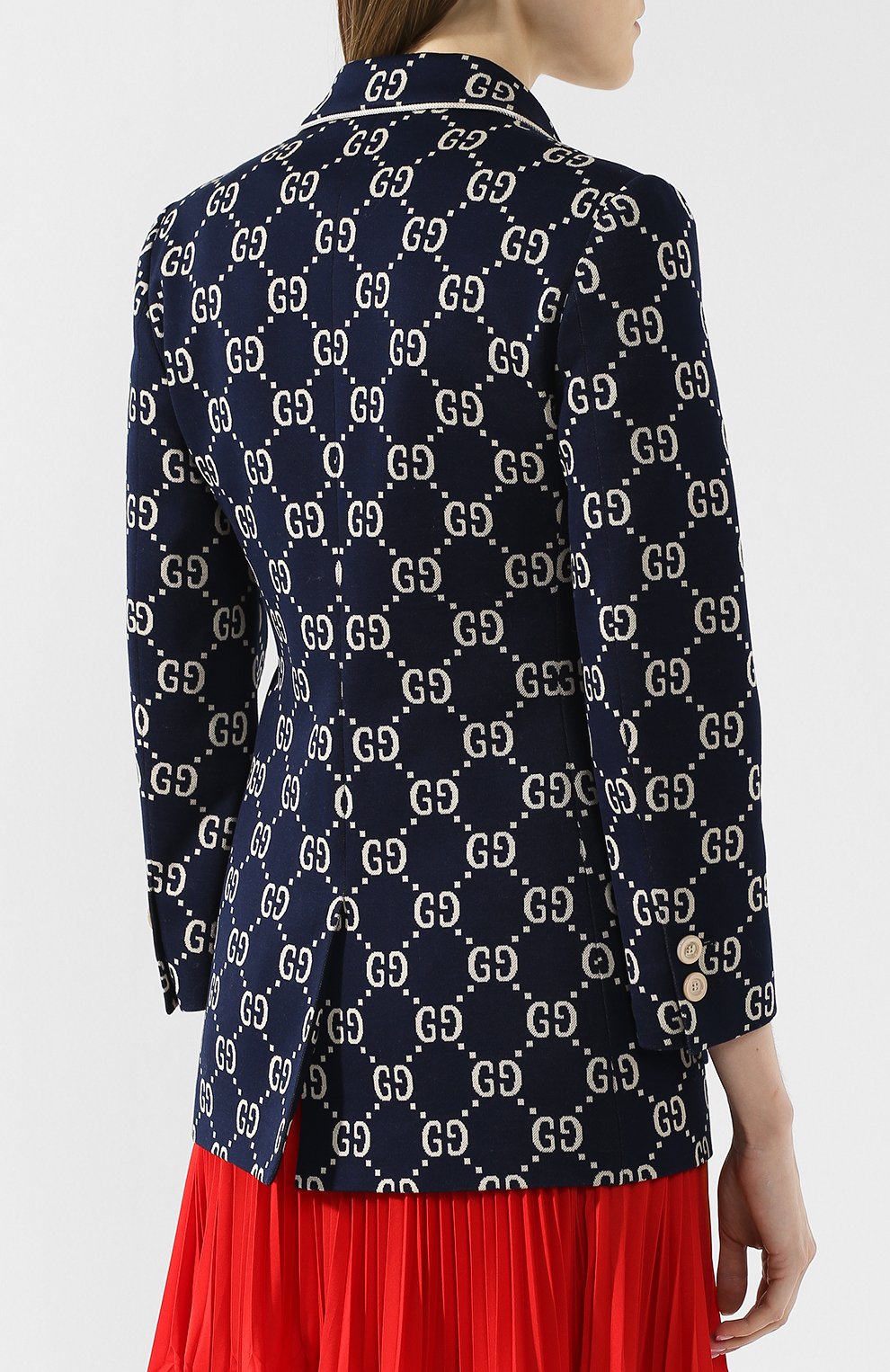 Хлопковый жакет с логотипом бренда GUCCI, арт. 516413/ZLK15, фото 4