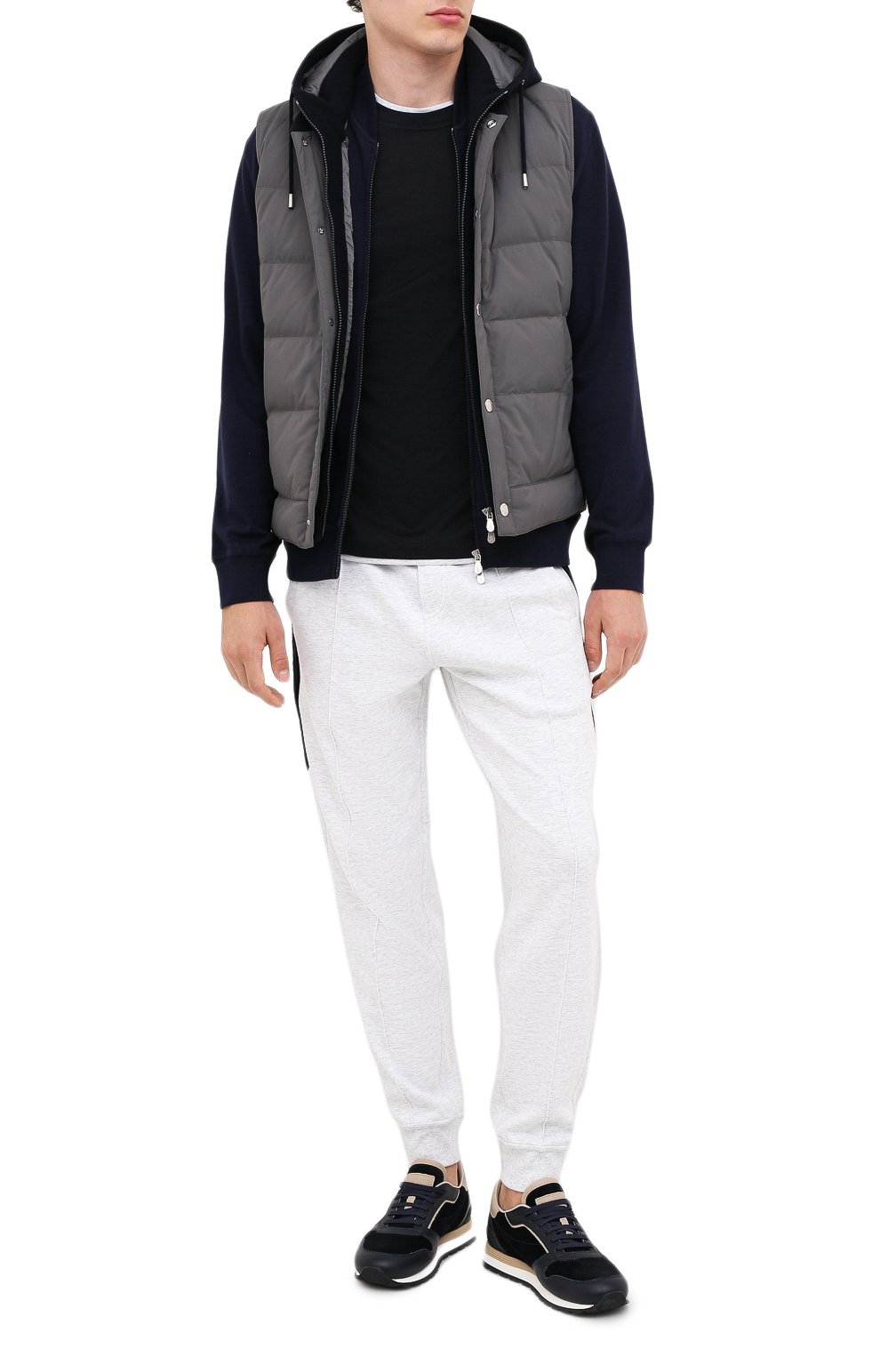 Футболка из шелка и хлопка BRUNELLO CUCINELLI, арт. MTS377427, фото 2