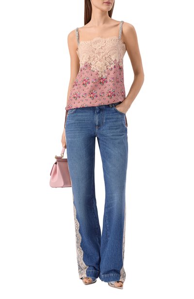 Топ из шелка и хлопка DOLCE & GABBANA, арт. F7BI9T/IS10G, фото 2