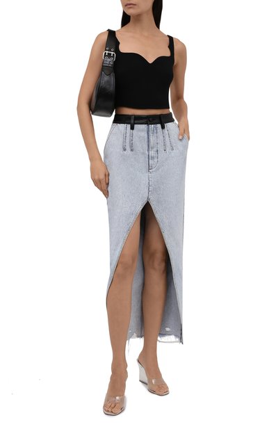 Джинсовая юбка ALEXANDER WANG светло-голубого цвета по цене 92250 руб., арт. 1WC3215193, фото 2 Джинсовая юбка ALEXANDER WANG, арт. 1WC3215193, фото 2