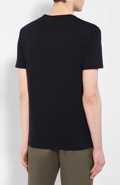 Хлопковая футболка RALPH LAUREN темно-синего цвета по цене 68950 руб., арт. 790786266, фото 4 Хлопковая футболка RALPH LAUREN, арт. 790786266, фото 4