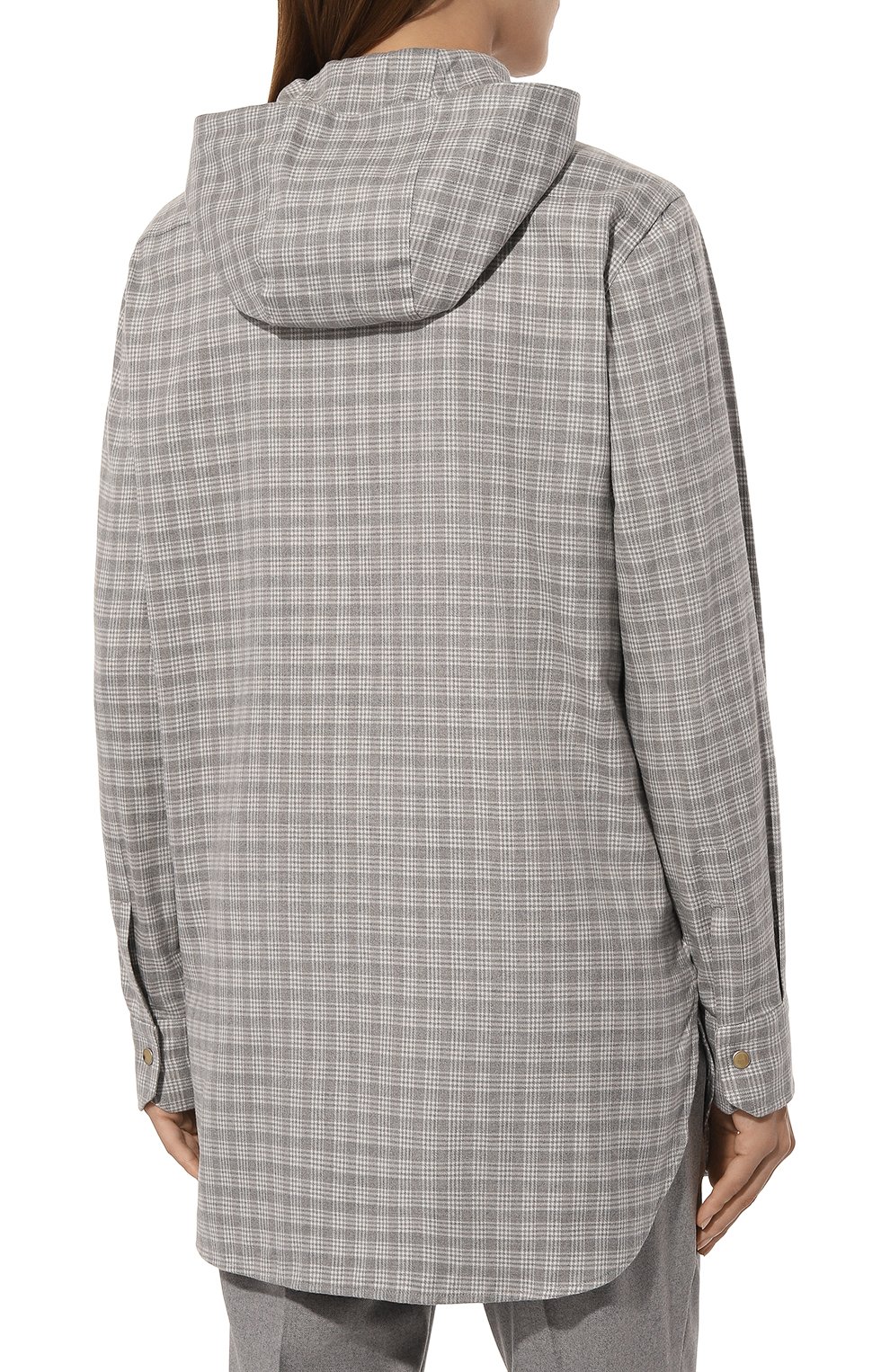 Рубашка из хлопка и лиоцелла KITON, арт. D54435H0903304, фото 4