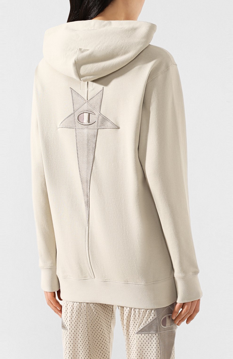Хлопковое худи rick owens x champion RICK OWENS, арт. CW20S0006/113674, фото 4