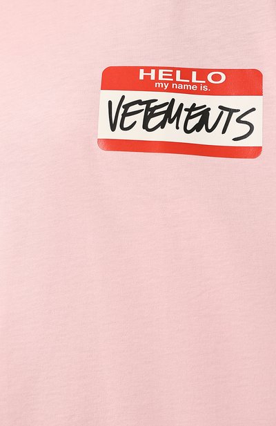 Хлопковая футболка VETEMENTS, арт. UE52TR140P 1602/W, фото 5