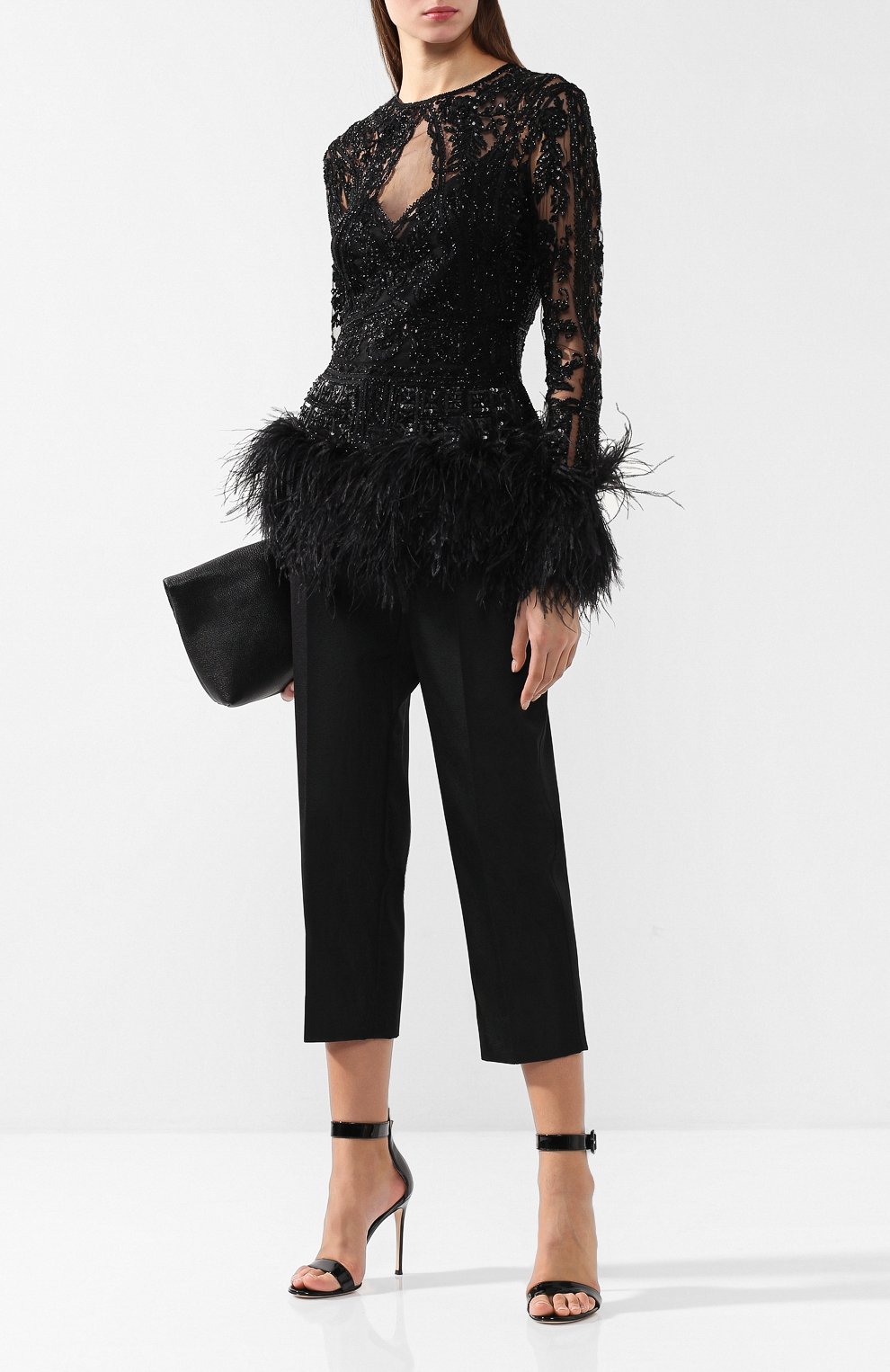 Приталенный топ с декоративной отделкой ZUHAIR MURAD, арт. TPF19012/PETU001, фото 2