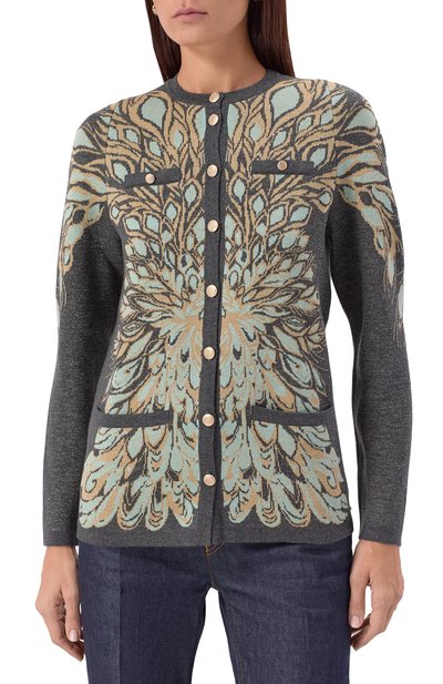 Кардиган из шелка и кашемира FREEAGE серого цвета по цене 89100 руб., арт. W26.JK125M.6039.502, фото 3 Кардиган из шелка и кашемира FREEAGE, арт. W26.JK125M.6039.502, фото 3