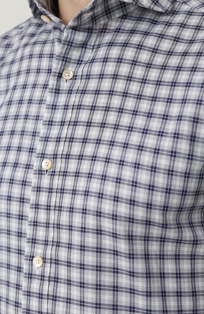 Хлопковая рубашка в клетку LUIGI BORRELLI, арт. EV18/TS4096, фото 5