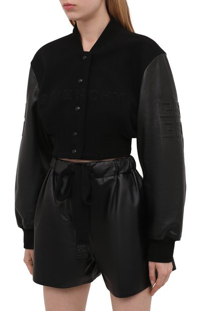 Шерстяной бомбер GIVENCHY черного цвета по цене 266000 руб., арт. BW00CQ611N, фото 3 Шерстяной бомбер GIVENCHY, арт. BW00CQ611N, фото 3