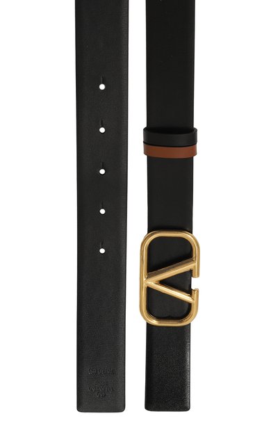 Двусторонний ремень vlogo signature VALENTINO черного цвета по цене 59400 руб., арт. 5W2T0T15/ZFR, фото 4 Двусторонний ремень vlogo signature VALENTINO, арт. 5W2T0T15/ZFR, фото 4