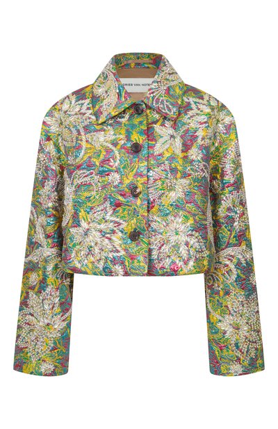 Женский жакет с отделкой стразами и бисером DRIES VAN NOTEN, арт. 010555/3154