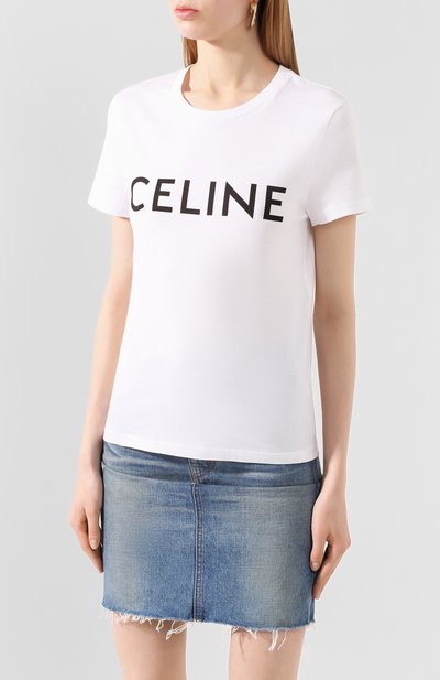 Хлопковая футболка CELINE, арт. 2X314916G, фото 3