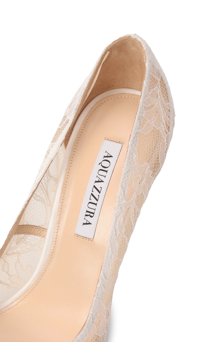 Женские текстильные туфли purist 85 AQUAZZURA белого цвета, арт. PURMIDBR/LME | Фото 7 (Подошва: Плоская; Материал внутренний: Текстиль; Драгоценные камни: Проставлено; Материал сплава: Проставлено; Каблук высота: Высокий; Материал внешний: Текстиль; Каблук тип: Шпилька)