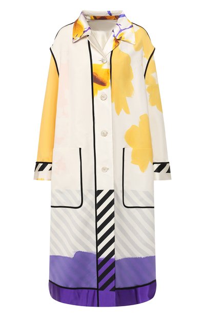 Женский плащ из смеси хлопка и шелка DRIES VAN NOTEN, арт. 191-10214-7365