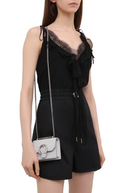 Сумка paris mini JIMMY CHOO серебряного цвета по цене 75300 руб., арт. MINI PARIS/Z0K, фото 5 Сумка paris mini JIMMY CHOO, арт. MINI PARIS/Z0K, фото 5