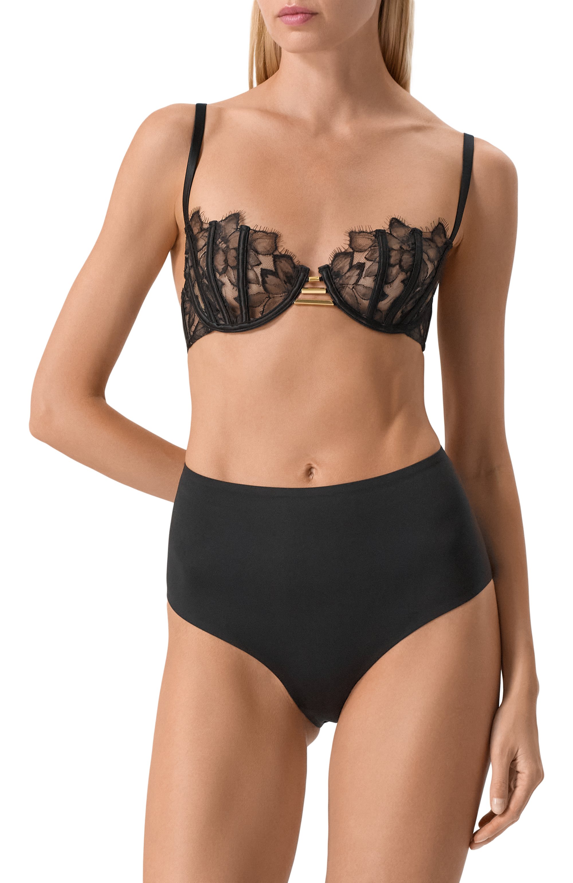 Трусы-слипы с завышенной талией LIVY черного цвета по цене 13350 руб., арт. 649592905, фото 2 Трусы-слипы с завышенной талией LIVY, арт. 649592905, фото 2