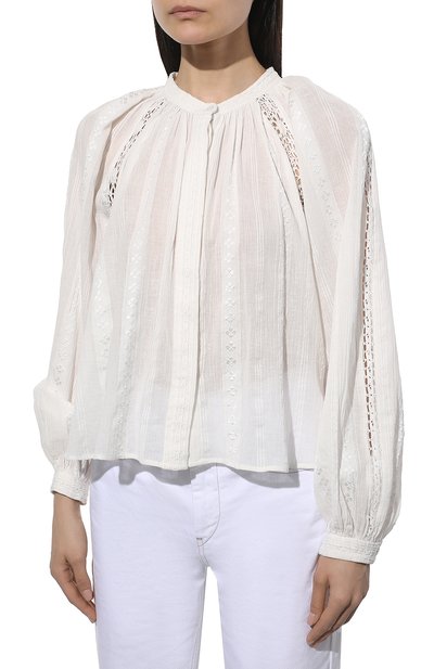 Блузка из хлопка и вискозы ISABEL MARANT ETOILE, арт. CH0818-22P037E/JANELLE, фото 3