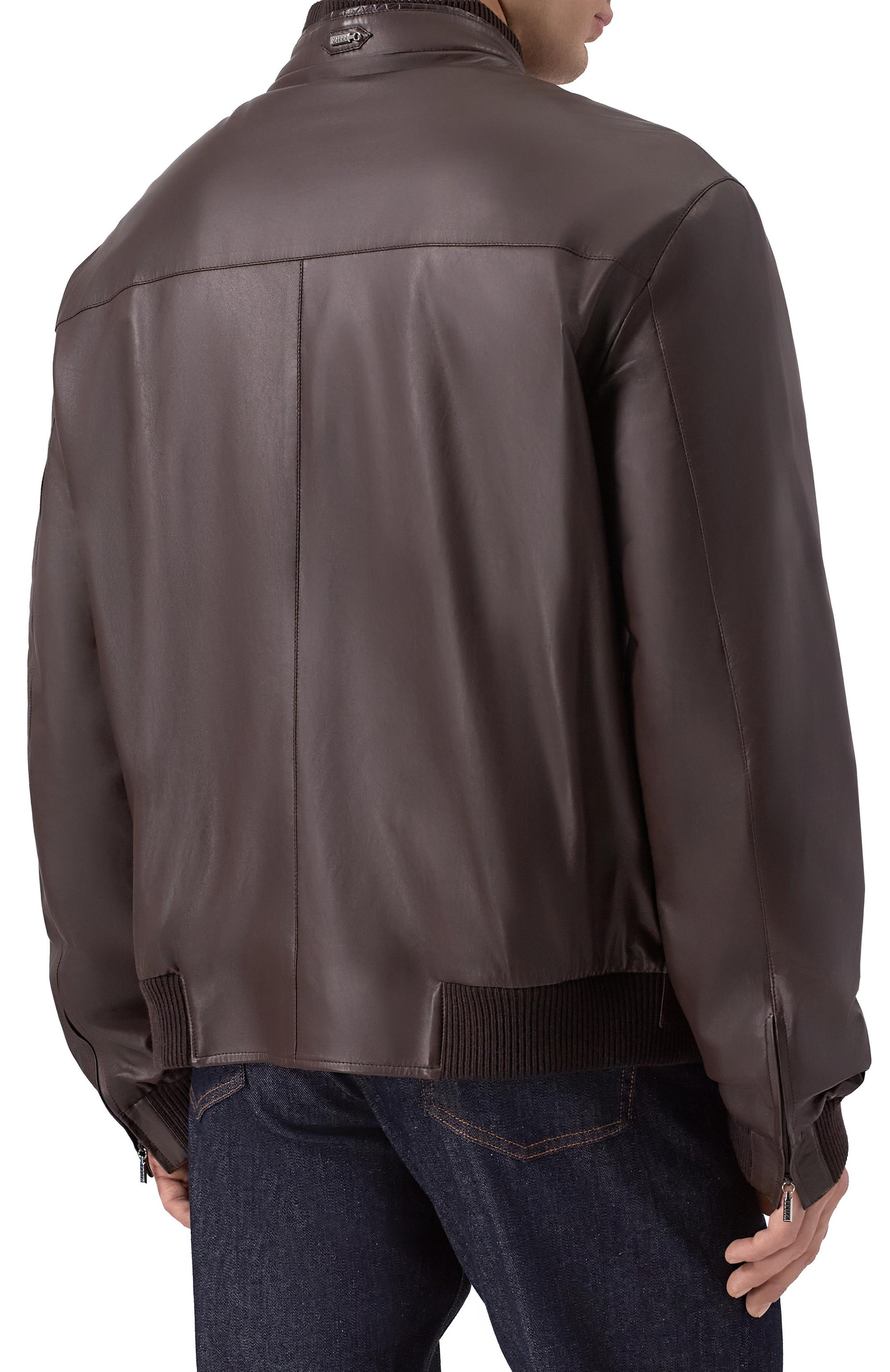 Кожаный бомбер с отделкой из кожи аллигатора ZILLI, арт. AR0NH3M1972VPIP00_001, фото 4