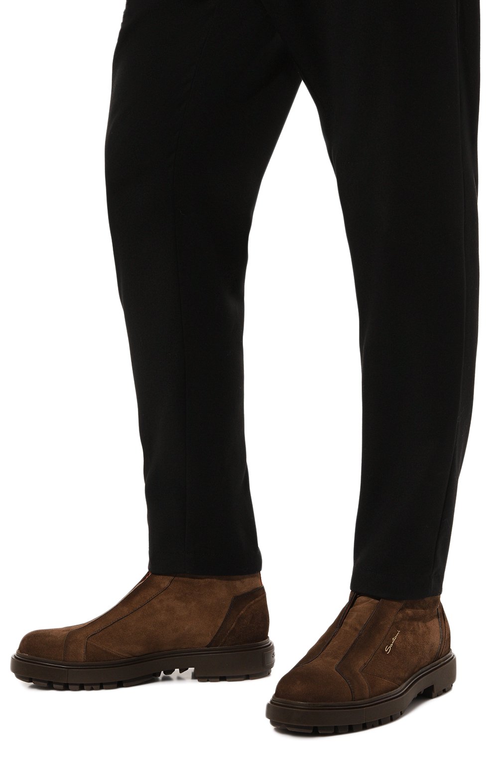 Замшевые ботинки stmoriz SANTONI, арт. MGSG18972DARBGEX, фото 3