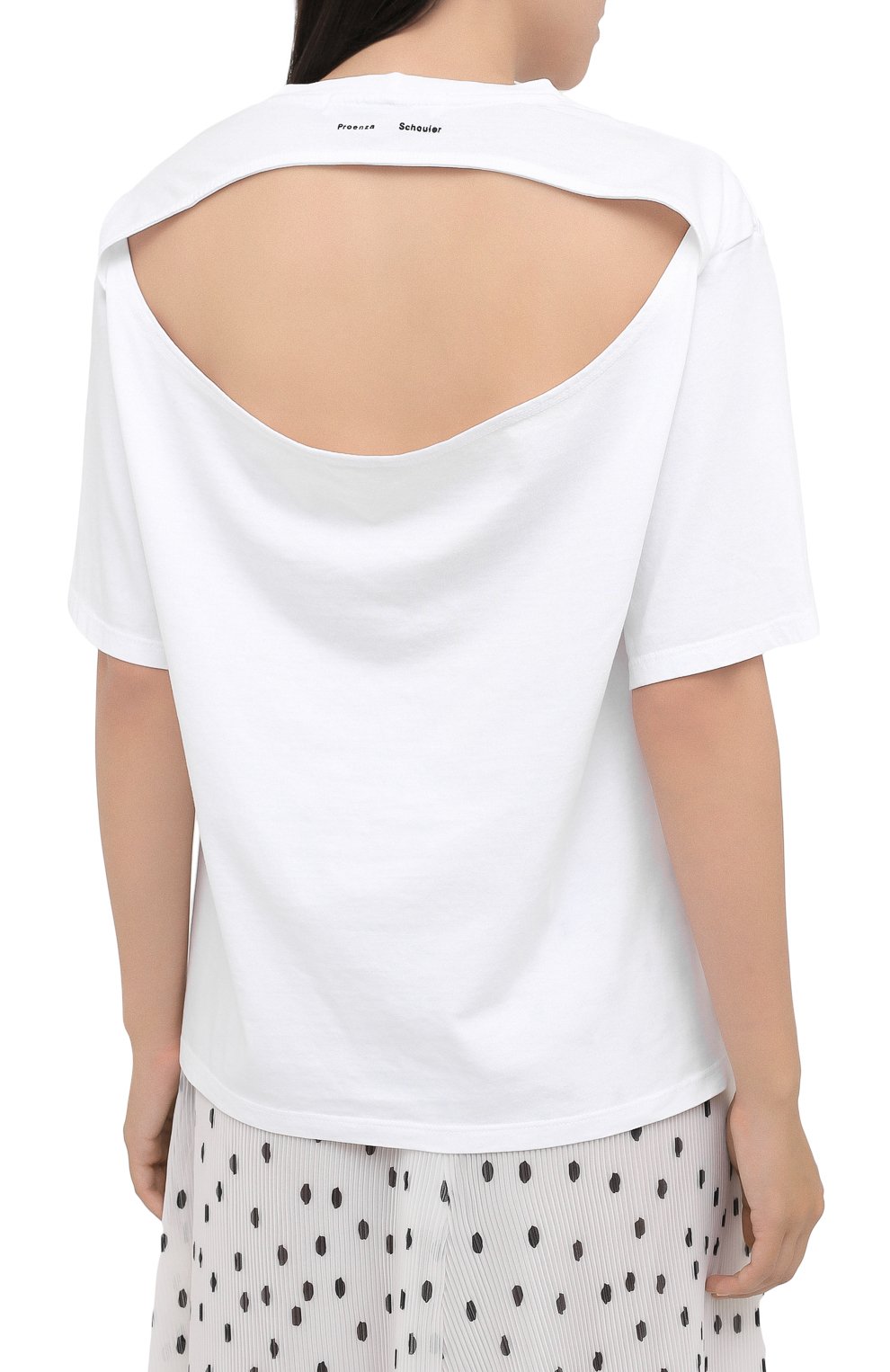 Хлопковая футболка PROENZA SCHOULER WHITE LABEL, арт. WL2034164-JC137, фото 4