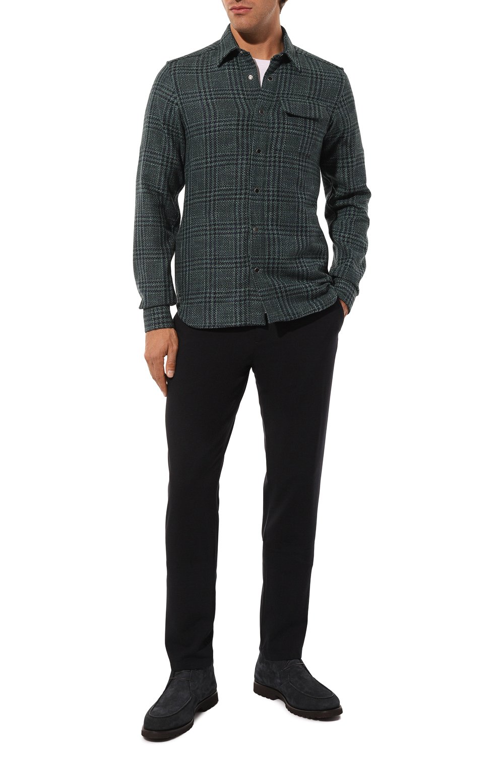 Рубашка из шерсти и шелка KITON, арт. UMCBUBAK0169E16, фото 2