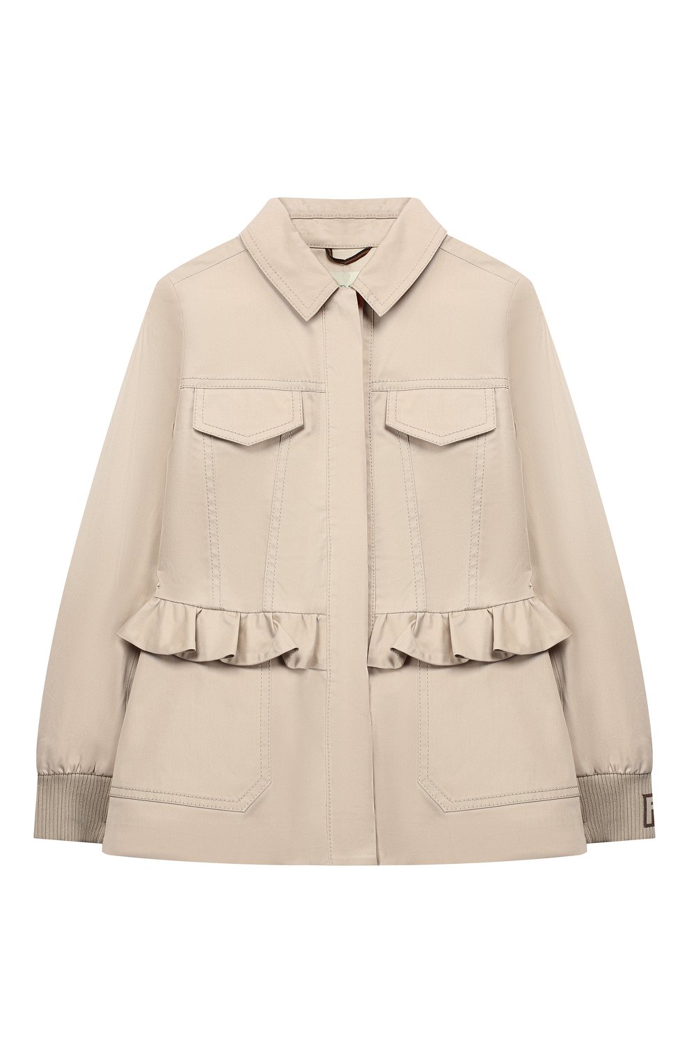 Хлопковая куртка с баской FENDI, арт. JFA089/A69F/3A-5A, фото 1