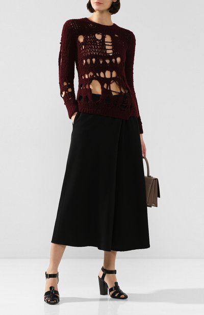 Шерстяной свитер ANN DEMEULEMEESTER бордового цвета по цене 156500 руб., арт. 1902-4018-P-258-037, фото 2 Шерстяной свитер ANN DEMEULEMEESTER, арт. 1902-4018-P-258-037, фото 2