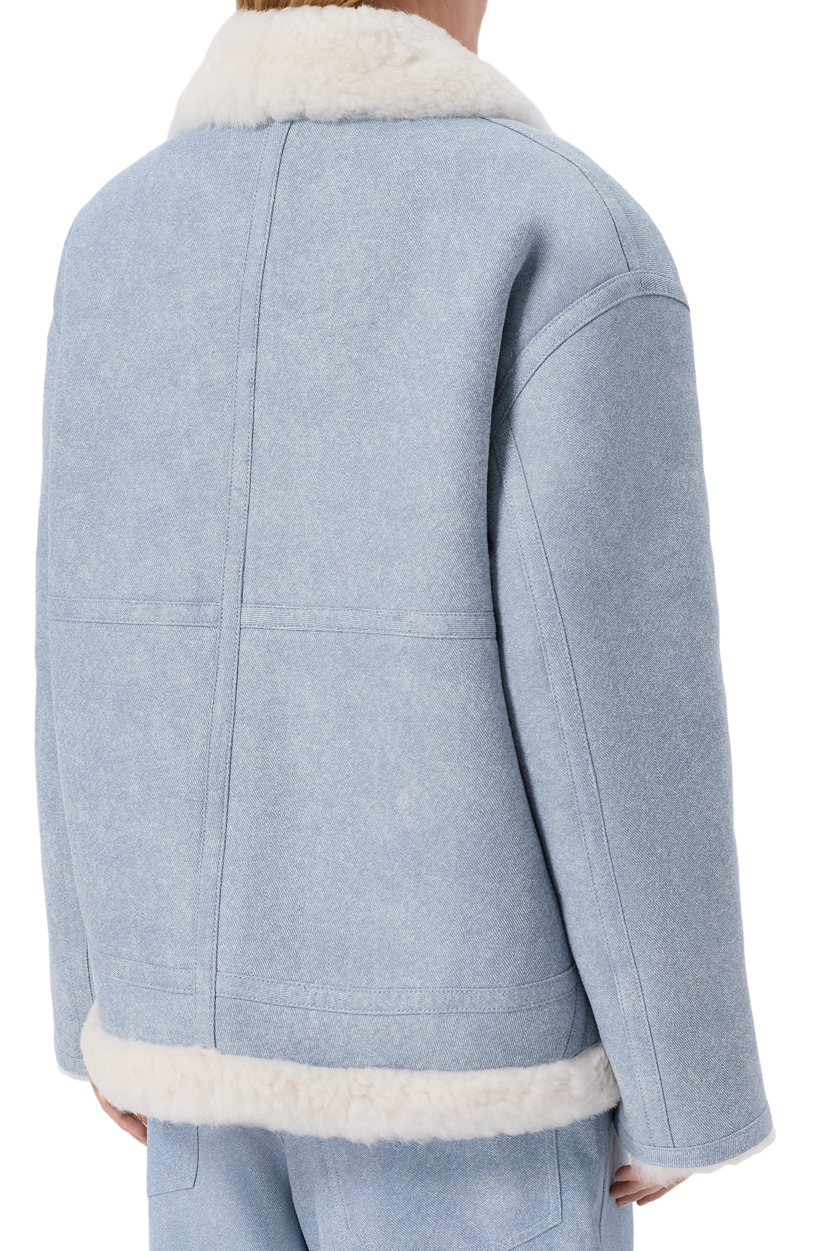 Дубленка из овчины 495 DENIM голубого цвета по цене 150000 руб., арт. 949524/DUS4LB, фото 4 Дубленка из овчины 495 DENIM, арт. 949524/DUS4LB, фото 4