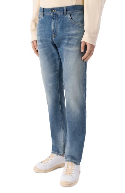 Джинсы slim DOLCE & GABBANA синего цвета по цене 89950 руб., арт. GY07CD/G8P04, фото 3 Джинсы slim DOLCE & GABBANA, арт. GY07CD/G8P04, фото 3