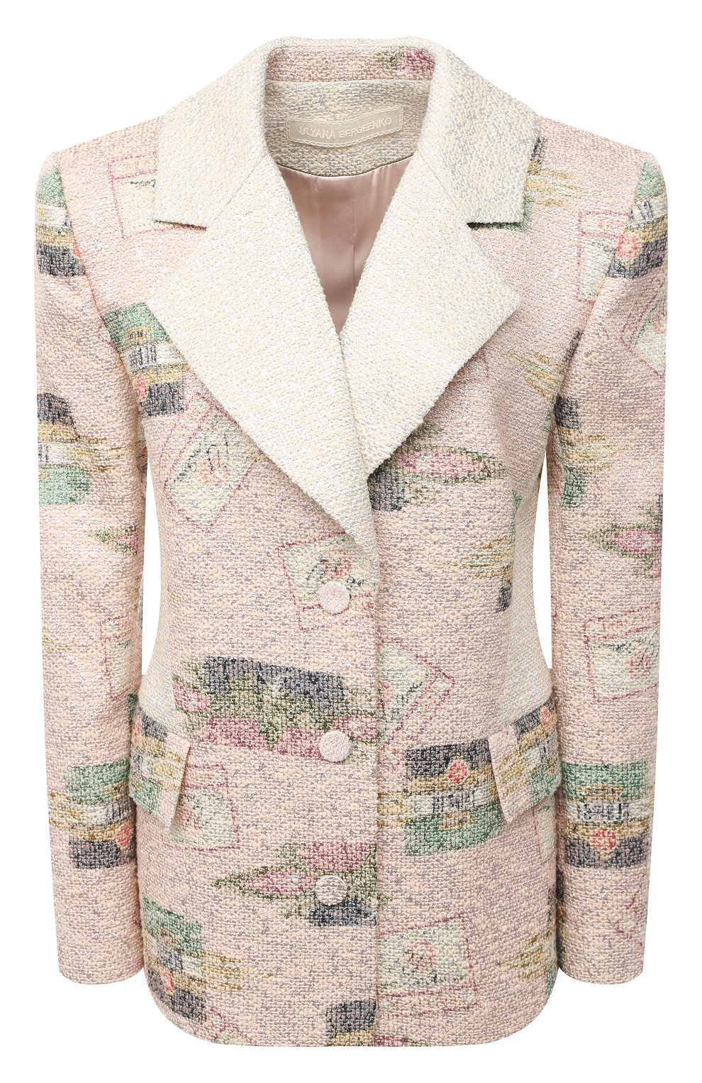 Жакет ULYANA SERGEENKO розового цвета по цене 200000 руб., арт. GCC002FW20P 1171т20, фото 1 Жакет ULYANA SERGEENKO, арт. GCC002FW20P 1171т20, фото 1