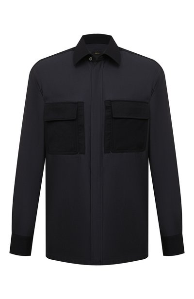 Мужская рубашка из хлопка и шелка ZILLI, арт. SP0G01M011193001A