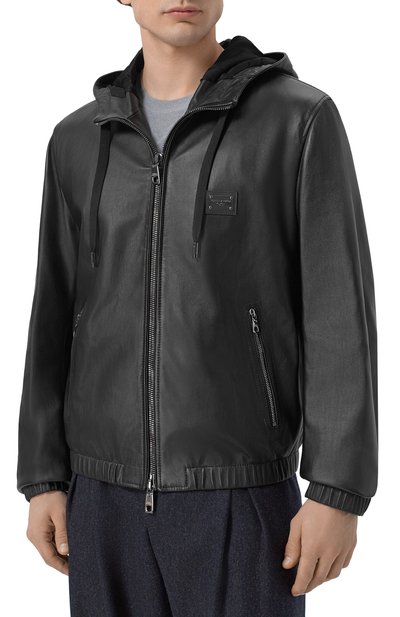 Кожаный бомбер DOLCE & GABBANA, арт. G9ZY6L/GK311, фото 3