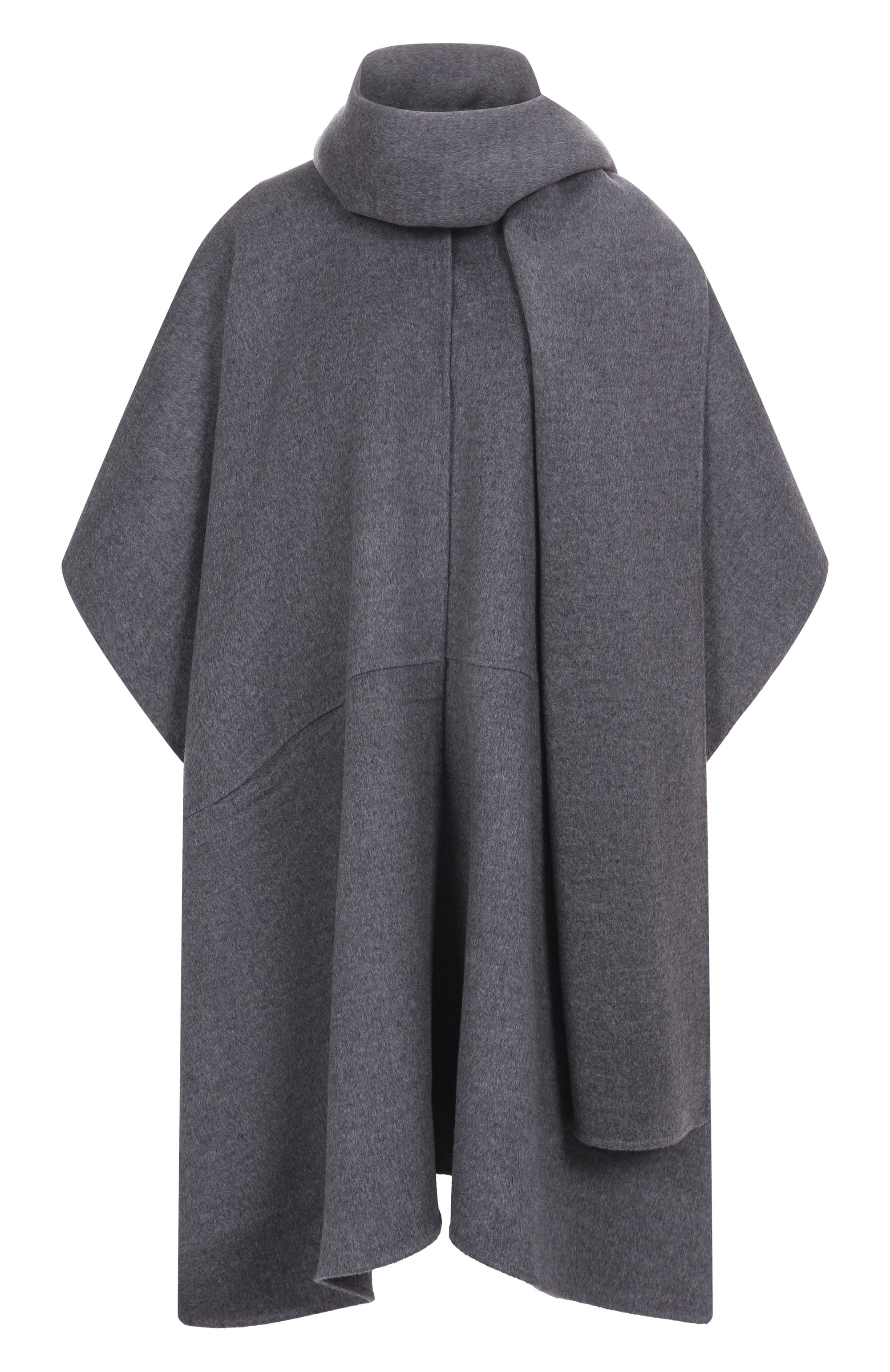 Шерстяной кейп TOTEME серого цвета по цене 183500 руб., арт. 251-WR04321-FB0006, фото 1 Шерстяной кейп TOTEME, арт. 251-WR04321-FB0006, фото 1