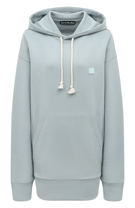 Хлопковое худи Acne Studios FA-UX-SWEA000118 Голубой FA-UX-SWEA000118