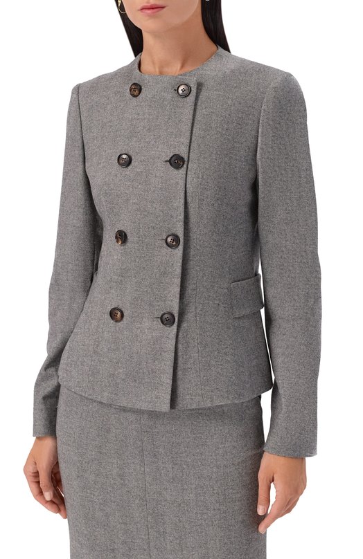 Жакет из шерсти и кашемира Kiton D60508K0561G01 Серый  D60508K0561G01 Фото 3