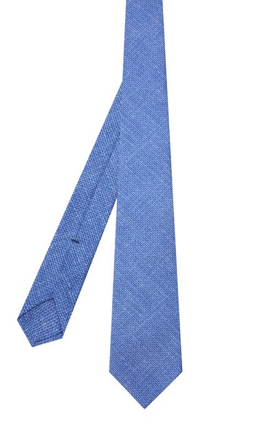 Шелковый галстук KITON голубого цвета по цене 29350 руб., арт. UCRVKLC01H83, фото 3 Шелковый галстук KITON, арт. UCRVKLC01H83, фото 3