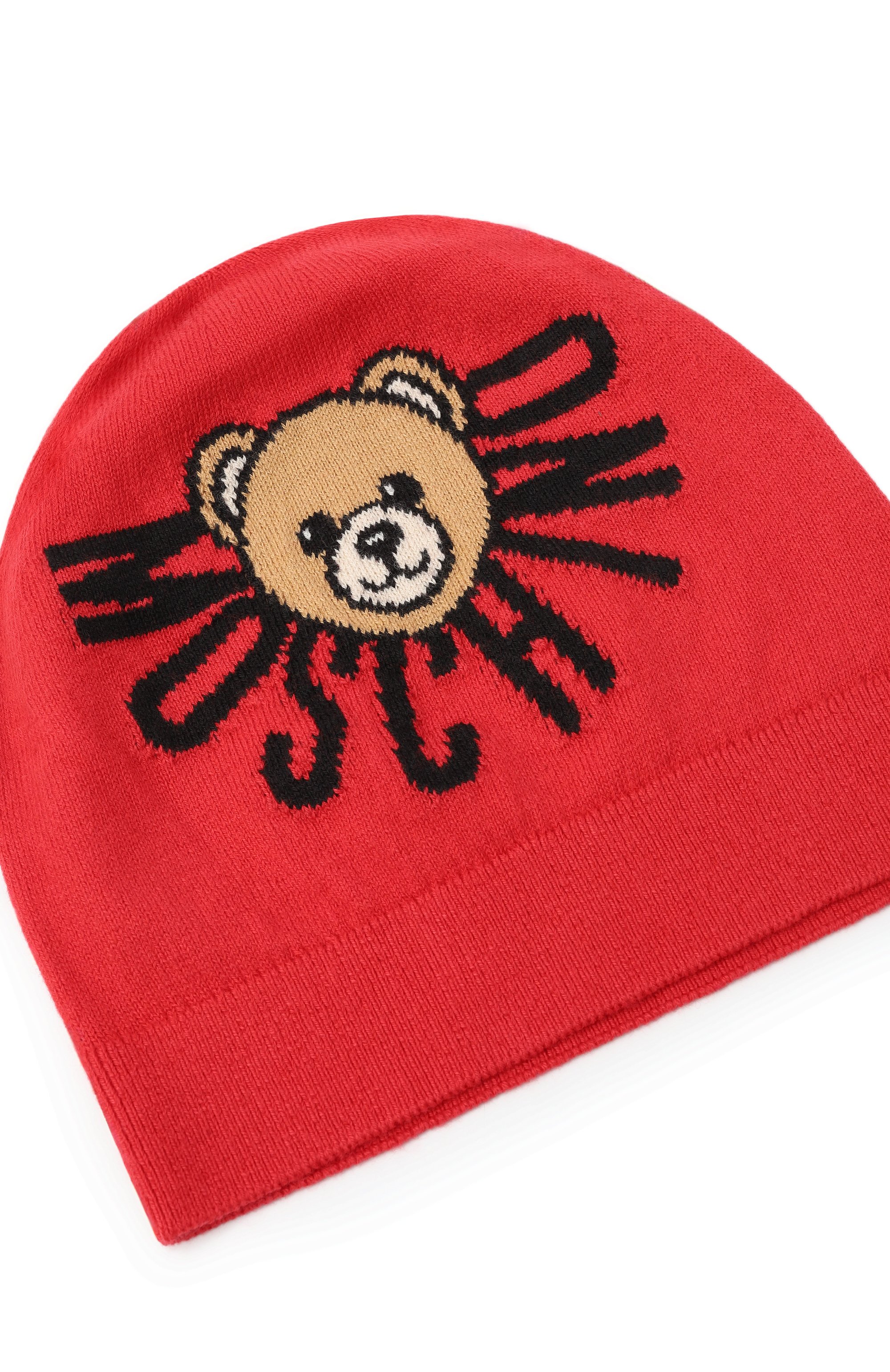 Шапка из хлопка и шерсти MOSCHINO красного цвета по цене 9950 руб., арт. HUX020/LHE43, фото 3 Шапка из хлопка и шерсти MOSCHINO, арт. HUX020/LHE43, фото 3