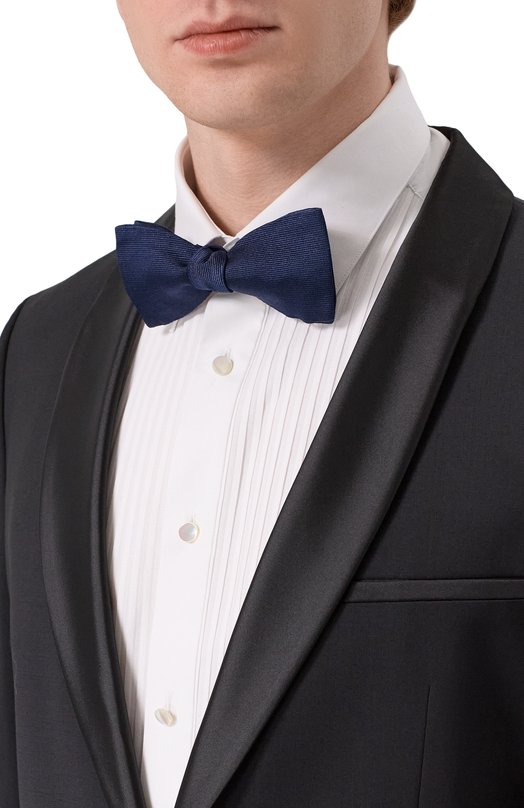 Галстук-бабочка из шелка и хлопка Van Laack VL-ANDRE-XX/K04264 Синий  VL-ANDRE-XX/K04264 Фото 2