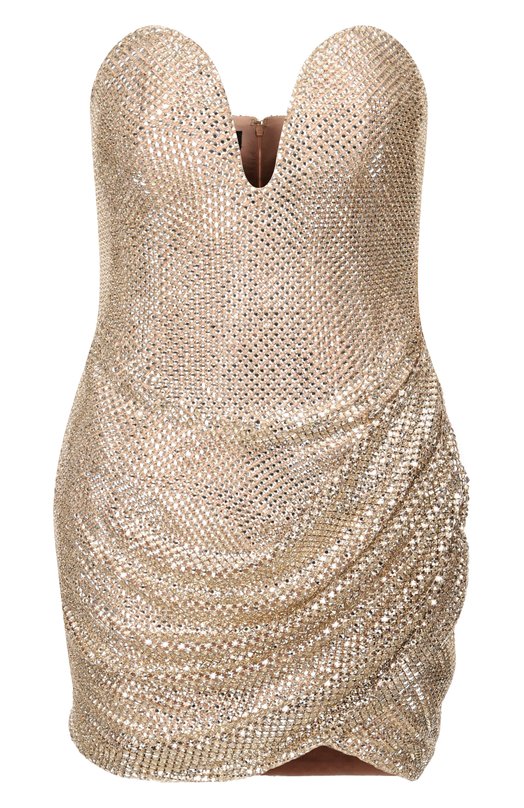 Платье с отделкой стразами Kamilla Purshie KP 2026/18 Бежевый KP 2026/18