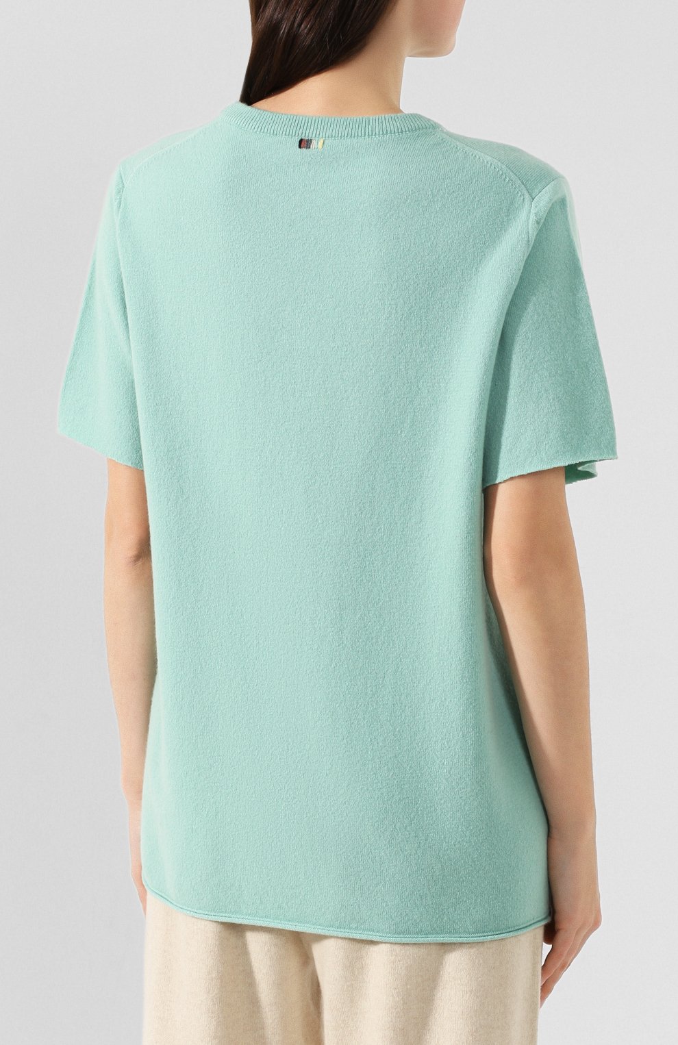 Кашемировая футболка EXTREME CASHMERE зеленого цвета по цене 29700 руб., арт. 064/TSHIRT, фото 4 Кашемировая футболка EXTREME CASHMERE, арт. 064/TSHIRT, фото 4