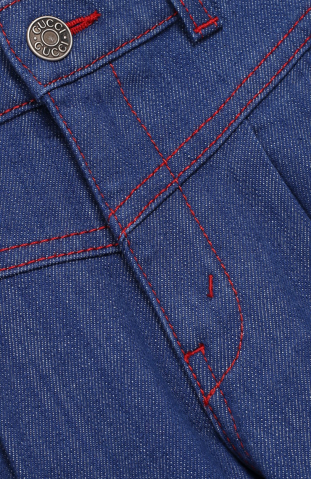 Джинсы с защипами и контрастной прострочкой GUCCI, арт. 525746/XRB27, фото 3