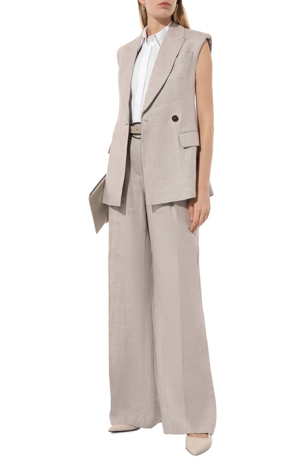 Льняной жилет BRUNELLO CUCINELLI, арт. MH5672006, фото 2