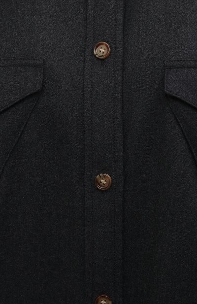 Шерстяная рубашка BURBERRY темно-серого цвета по цене 85700 руб., арт. 8044655, фото 5 Шерстяная рубашка BURBERRY, арт. 8044655, фото 5