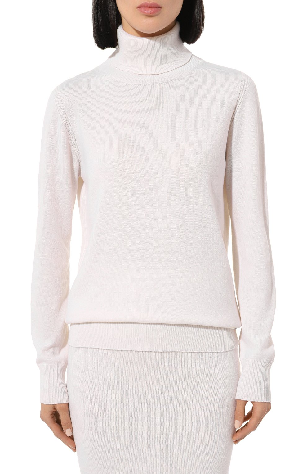 Кашемировая водолазка KITON молочного цвета по цене 107000 руб., арт. D5870320153, фото 3 Кашемировая водолазка KITON, арт. D5870320153, фото 3